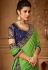 Green silk embroidered saree with blouse  510